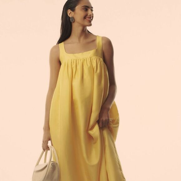 Anthropologie | Pinnacle by Shruti Sancheti Square Neck Babydoll Maxi Dress - Picture 6 of 9